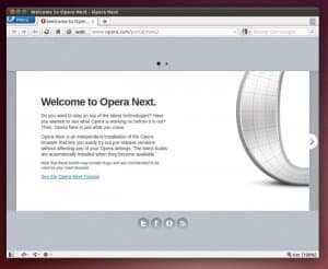 Опера некст для linux (скриншот)